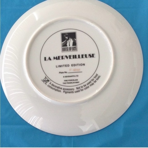 House of Ert’e Fine Porcelain The Franklin Mint La Merveilleuse  Art Plate - Picture 2 of 6